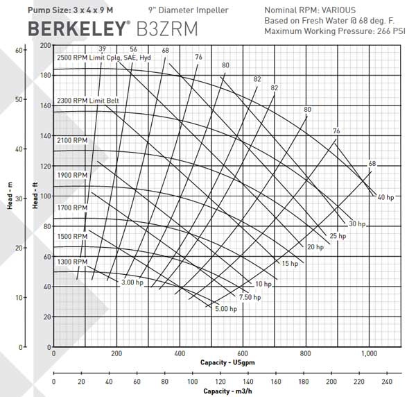 B3ZRM Pump Curves