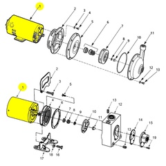 1626-303-00 - AMT Pump Motor 1PH TEFC