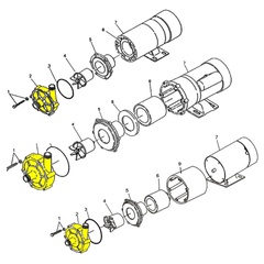 Y♢427 saki Hannay Reels 9915.0042 - AN-227 12V DC Face Mount 1/3 HP 650