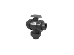 Hayward CF2050FE, 1/2" CPVC 3-Way True Union Ball Valves w/EPDM o-rings; flanged end connections