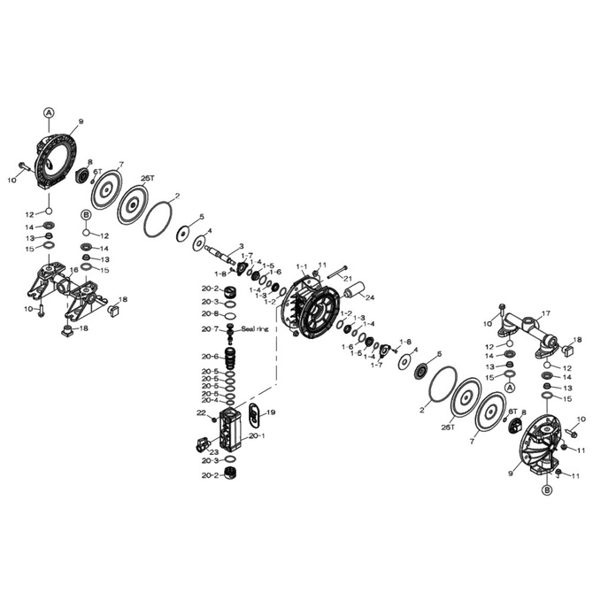 G15PT Repair Parts Exploded View Breakdown