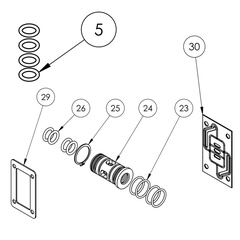 ss & aw 109673 FTI Air AODD Pump Accessory Air End Kit | PumpCatalog